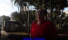 Black Guy Pounds Granny's Pussy in Motorhome on Sao Paulo Streets