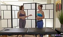 Petite professional teen 18+ massage a sexy redhead milf with fingering.