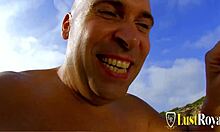 Stranded man fucks teen Angell in the ass on the beach