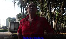 Black Guy Pounds Granny's Pussy in Motorhome on Sao Paulo Streets