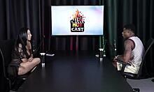 Will Mastro in sheer red lingerie