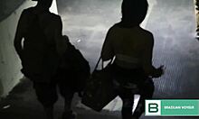 Brazilian Milf Shows Pussy In Tunnel To Drivers.