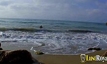 Stranded man fucks teen Angell in the ass on the beach