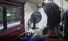 Black Guy Pounds Granny's Pussy in Motorhome on Sao Paulo Streets