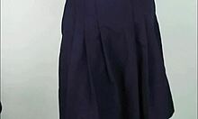 High school girl rides toy behind house!