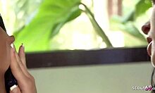 Two skinny latina teens in anal ffm bbc threesome at holiday