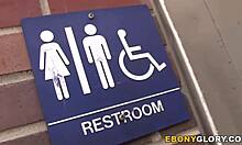 Katt Dylan pleases anonymous white cocks at the gloryhole with interracial fetish