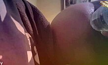 Hot teen beer bottle deep ass masturbation