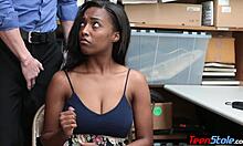 Big Boobed Ebony Teen Thief Fucks Lp Officer On Cctv