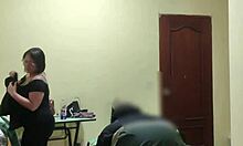 servant gets fucked by young man in rough anal