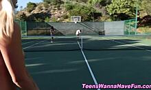 Teen Lesbians Explore Intimate Connections At Party