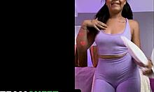 Thick cute small tits latina teen influencer accidentally rips clothes during live stream. She stripteases and undresses in front of fans.