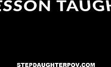 does tiny blonde stepdaughter orgasm on huge cock in stepdad pov?