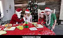 Taboo family orgy with Charlotte Sins and Summer Hart at Christmas