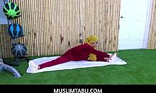 muslimtabu - arab teen wife kira perez cheats with her personal trainer, hijab on