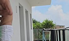 Tommy cabrio fucks on balcony, neighbors watching