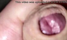 He arrives in an elegant dress, delivering an explosive cumshot after an endless handjob and sucking cock