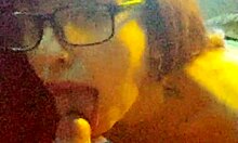 the submissive loves swallowing the entire cock along with the balls