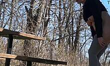 caught in public park passion