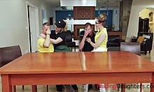 sugar daddy licked my pussy in a wild group bang