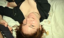 Young girlfriend experiences cum on face for first time in dorm bondage with roommate