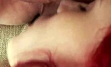 redhead karla rose teasingly licks my balls