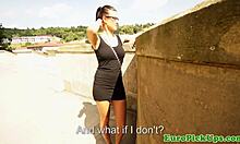 this real pulled babe was flashing her tits for the camera 😍