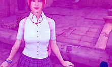 Teen babe Johanna goes on a cute date in the double homework game roleplay.