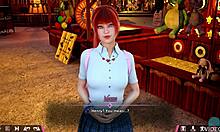 Teen babe Johanna goes on a cute date in the double homework game roleplay.