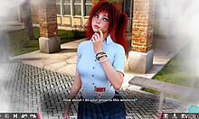 Teen babe Johanna goes on a cute date in the double homework game roleplay.