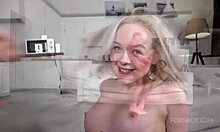 gorgeous blonde teen eva barbie battles two massive cocks in wild group fun