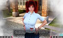 Teen babe Johanna goes on a cute date in the double homework game roleplay.