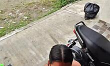 The pretty brunette teen receives abundant hot cum on her lovely face