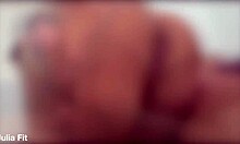 Incredible anal footjob close-up