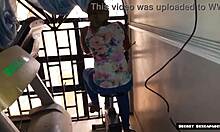 Gym Instructor Seduced By Big Ass 45 Years Old Client Fucks Her Horny Pussy With His Bbc