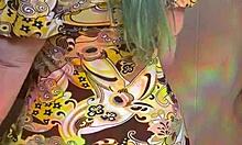 Joan Day flaunts her curvy body in see-through tights