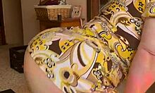 Joan Day flaunts her curvy body in see-through tights