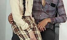 school girl fucked by teacher with big cock in rough session 😈