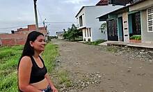 The pretty brunette teen receives abundant hot cum on her lovely face