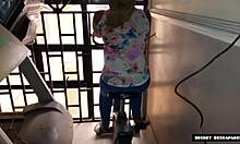 Gym Instructor Seduced By Big Ass 45 Years Old Client Fucks Her Horny Pussy With His Bbc