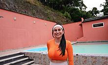 I go jogging in park and meet trainer who fucks me