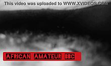 Ebony couple fucks bbc!