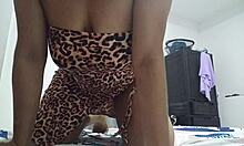madrastra dressed as tigress enjoys fun and gets load in wet panties real homemade