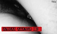 Ebony couple fucks bbc!