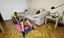 Does this attractive Latina fuck her personal trainer?