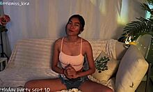 Amateur cam masturbation with dildo orgasm
