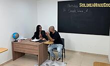 fucking the new substitute teacher sarah black with huge cock