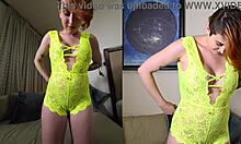 Kat Knife models lingerie sets