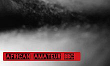 Ebony couple fucks bbc!