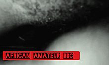 Ebony couple fucks bbc!